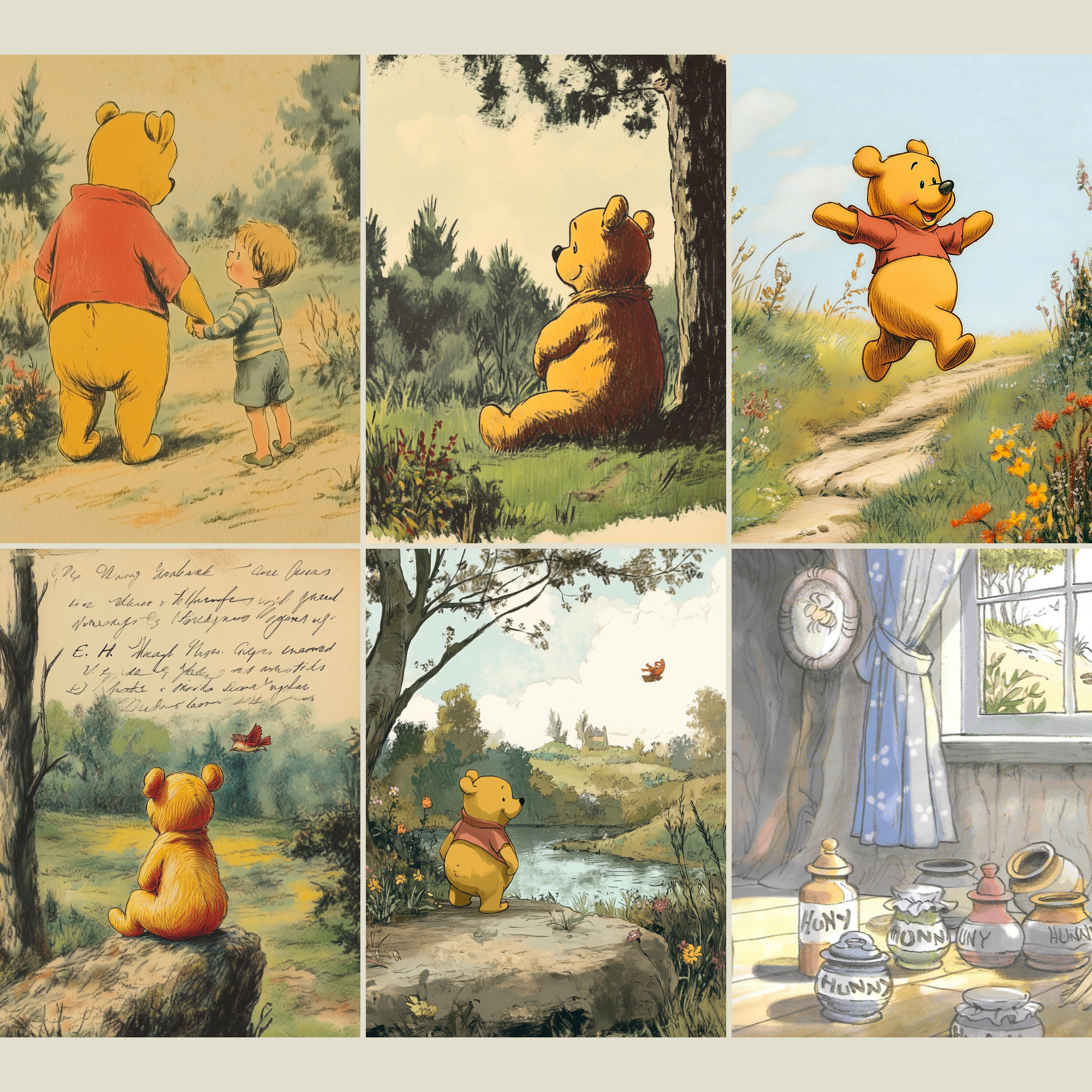 Winnie the Pooh Paper Pack Vintage Junk Journal Printable Pages ...