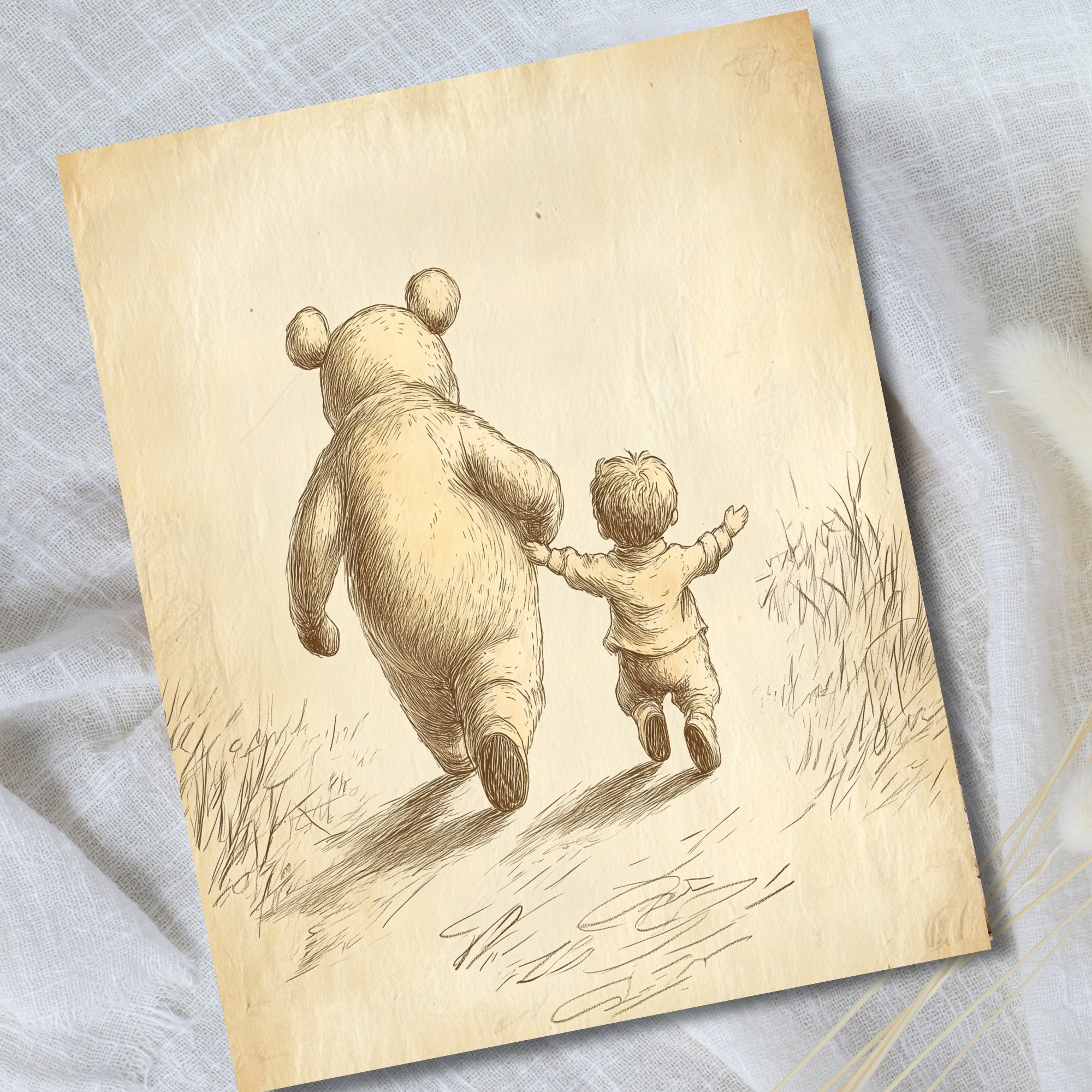Winnie the Pooh Paper Pack Vintage Junk Journal Printable Pages ...