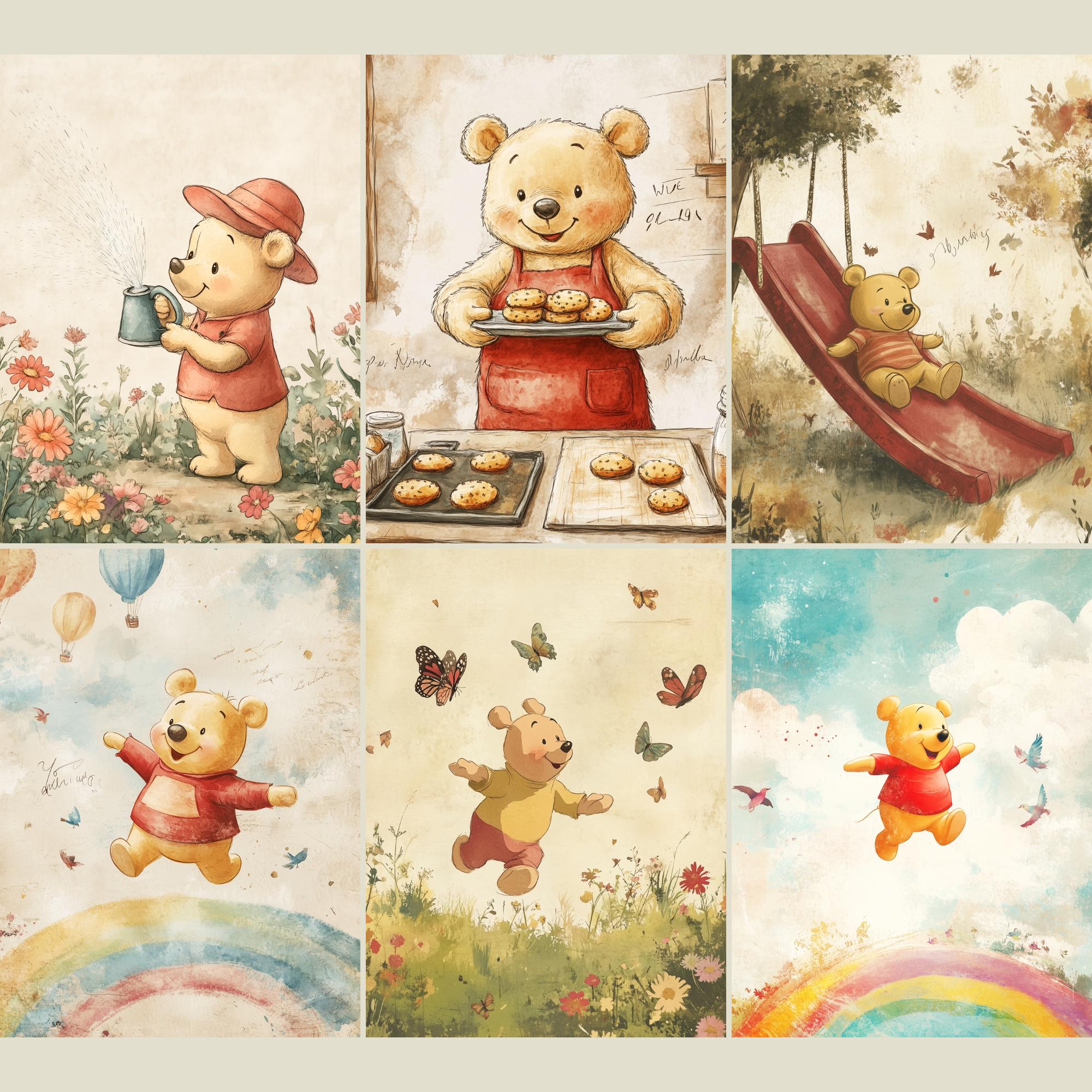 Pooh Bear Paper Pack Vintage Junk Journal Printable Pages Scrapbooking ...