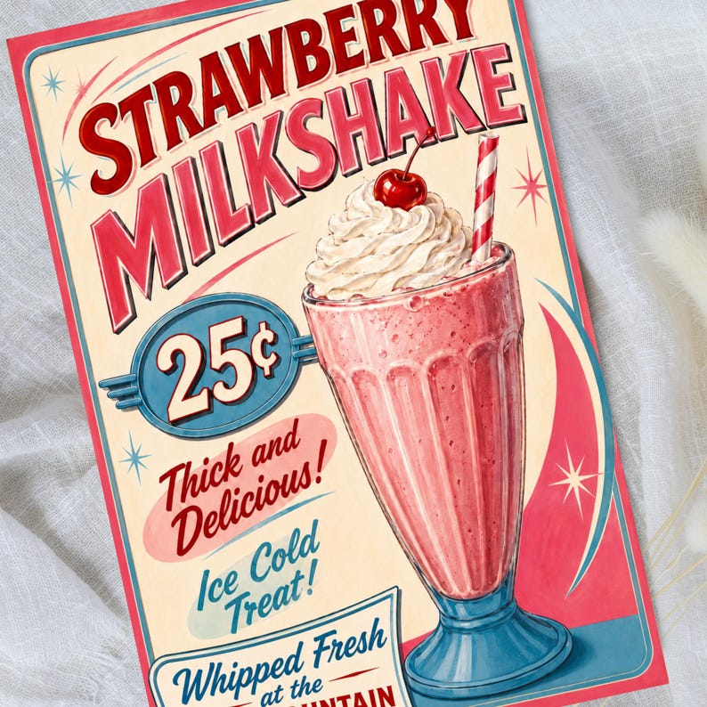 Papperspaket med mat från 50-talet, storlek 8x12, utskrivbara retro-skräpjournalsidor, amerikanska affischklippböcker, ephemera-brevpapper, digital nedladdning bild 8