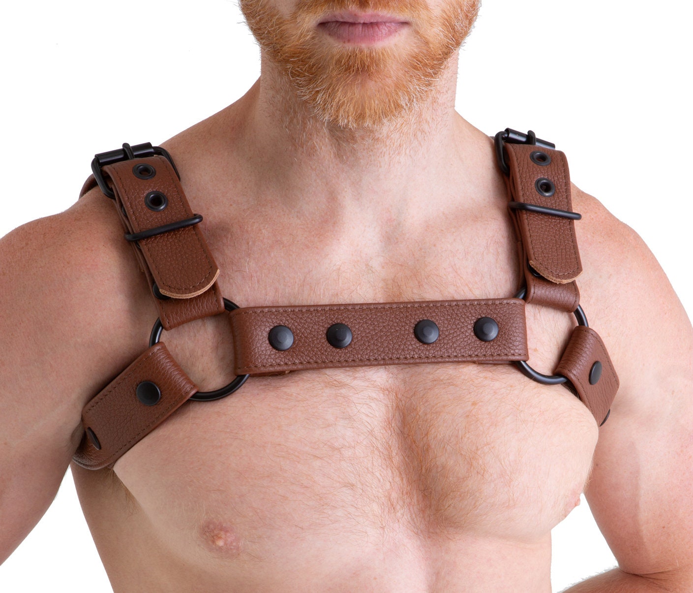 Original Harness for Men Leather Harnesses Brown Fashion 