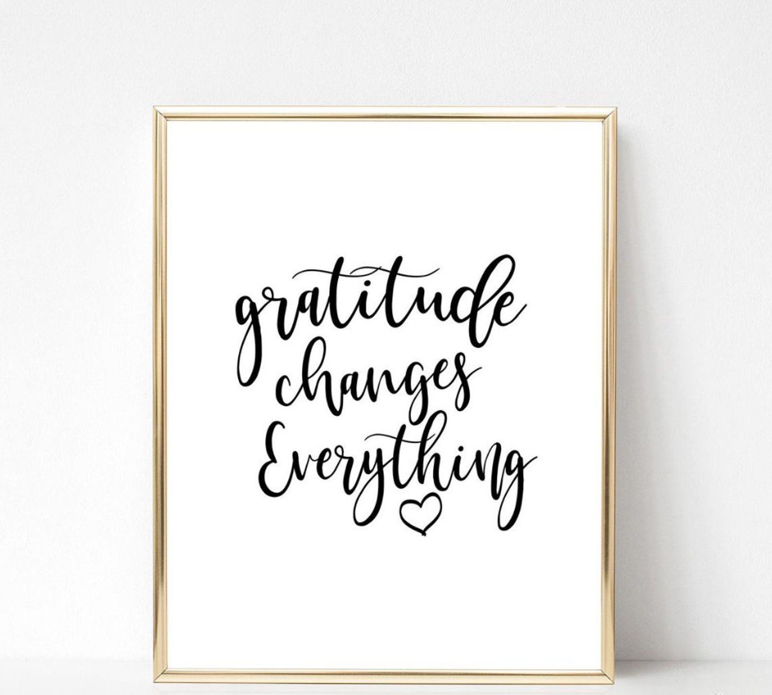 Gratitude Changes Everything Digital Printable Wall Art Etsy Denmark