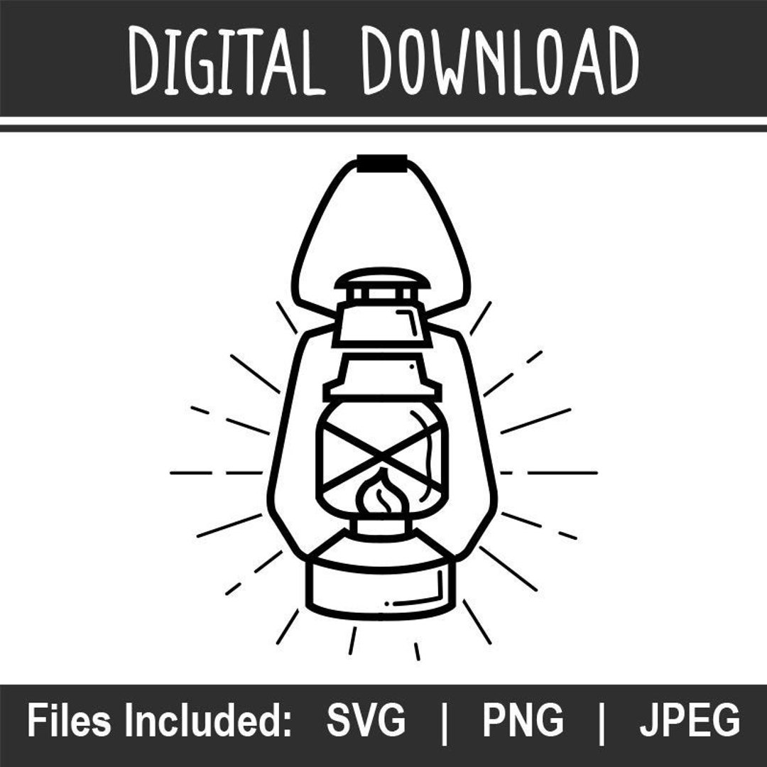 Lantern SVG, Camping Lantern Svg, Shine SVG, Lantern Cut File, Light