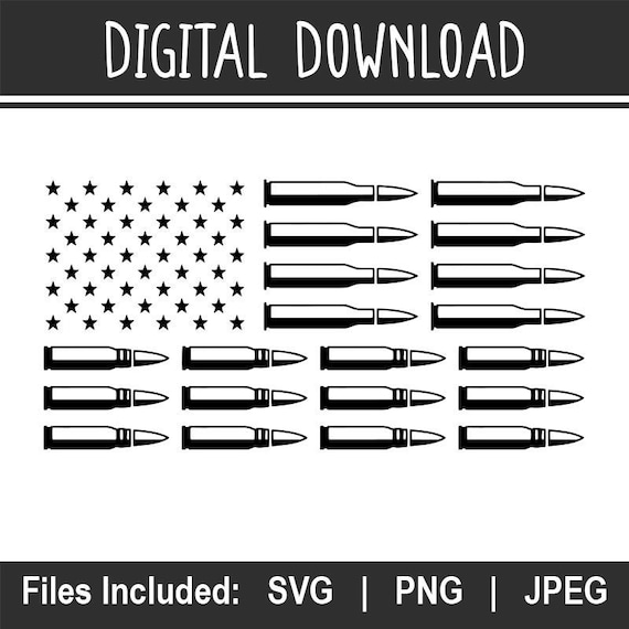 Bullet American Flag Usa Flag SVG Usa Cut File flag SVG us | Etsy
