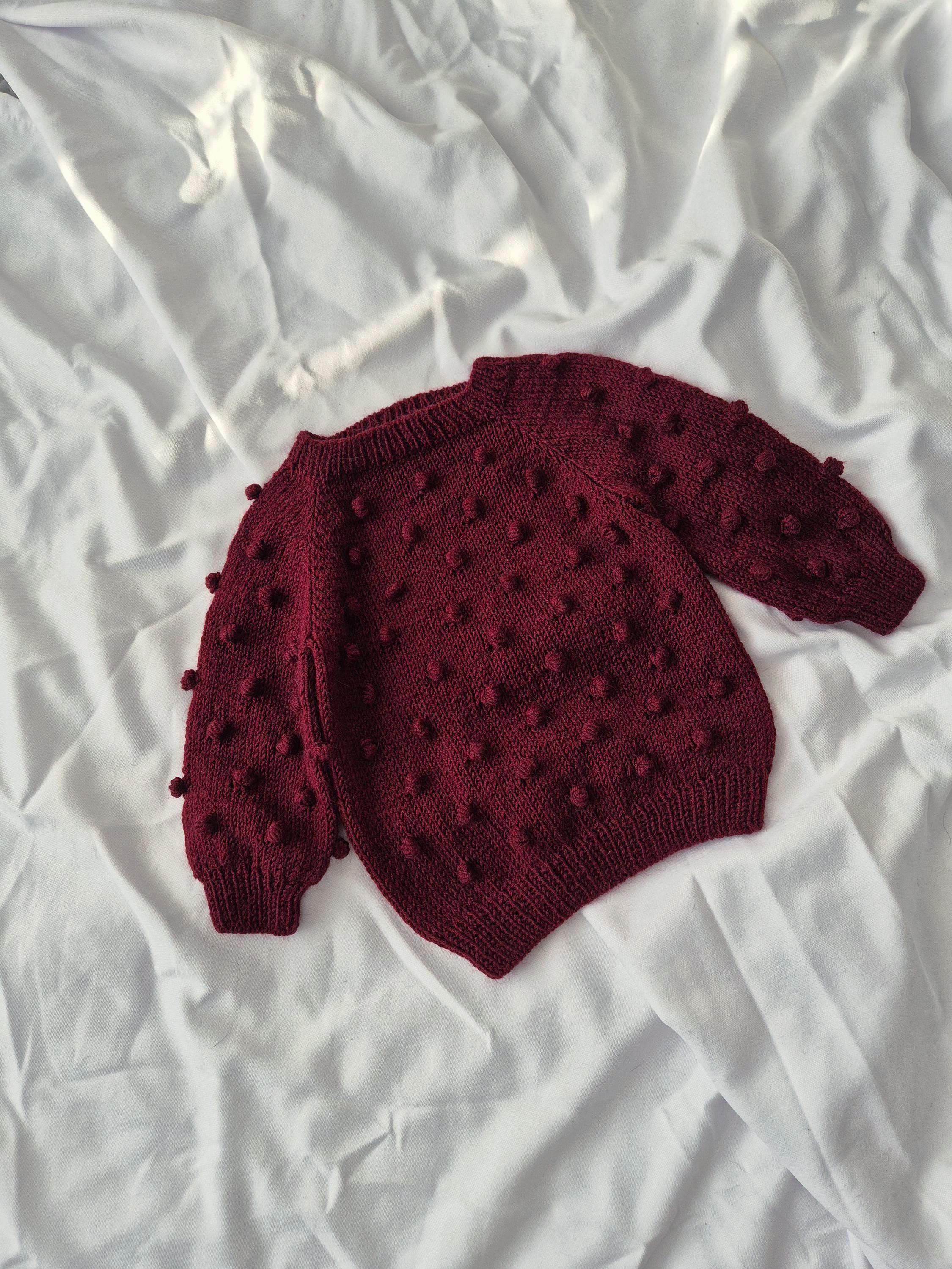 Knitted Merino Wool Popcorn Sweater Hand Made Baby Pullover Popcorn Merino Sweater Unisex Baby Sweater Baby Shower Gift Etsy UK