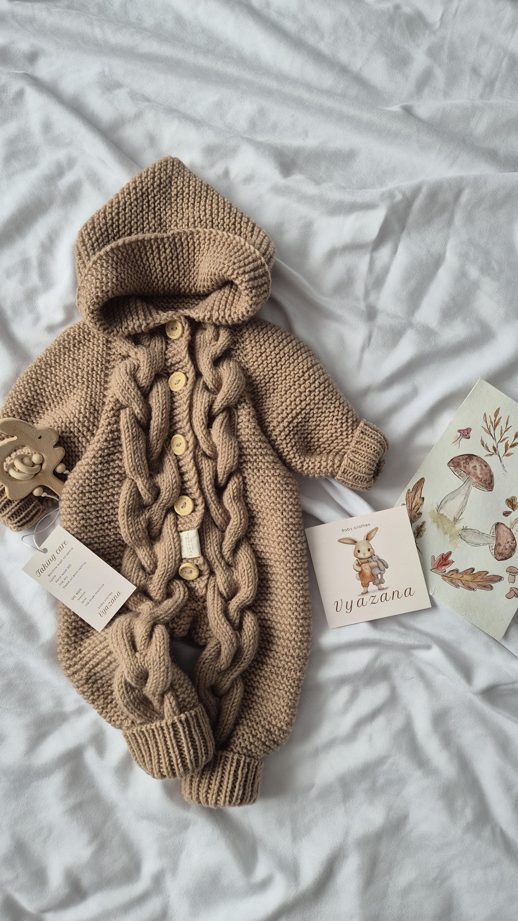 Hand Knitted Baby Overall