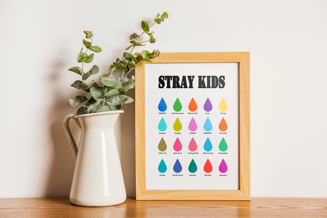 Stray Kids Color Palette Print Stray Kids Poster Stray Kids Etsy