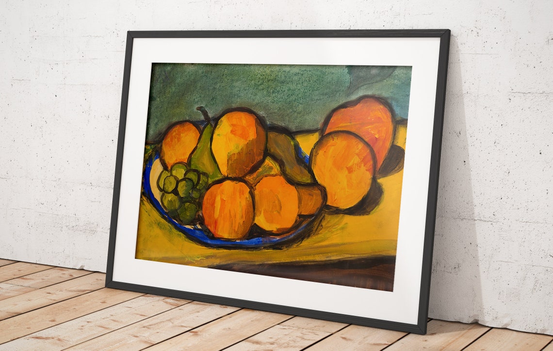 Fruit Painting Art Fruit Wall Decor Fruit Print Playroom Etsy