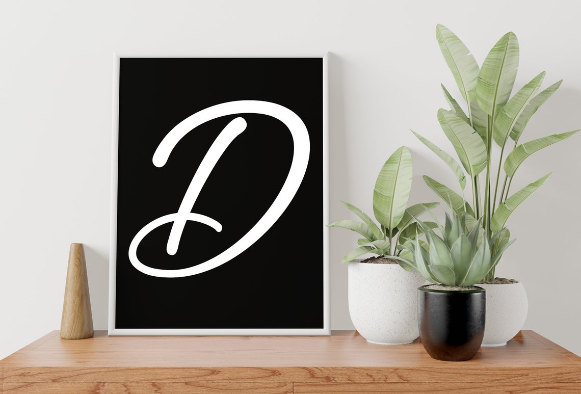 Personalized Custom Letter Art Print Custom Initial Poster - Etsy