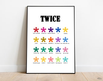 Twice Color Palette Wall Art Twice Poster Twice Art Print Etsy