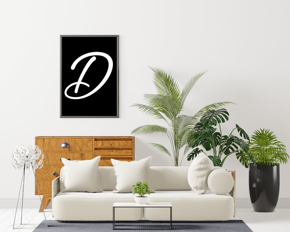 Personalized Custom Letter Art Print Custom Initial Poster - Etsy