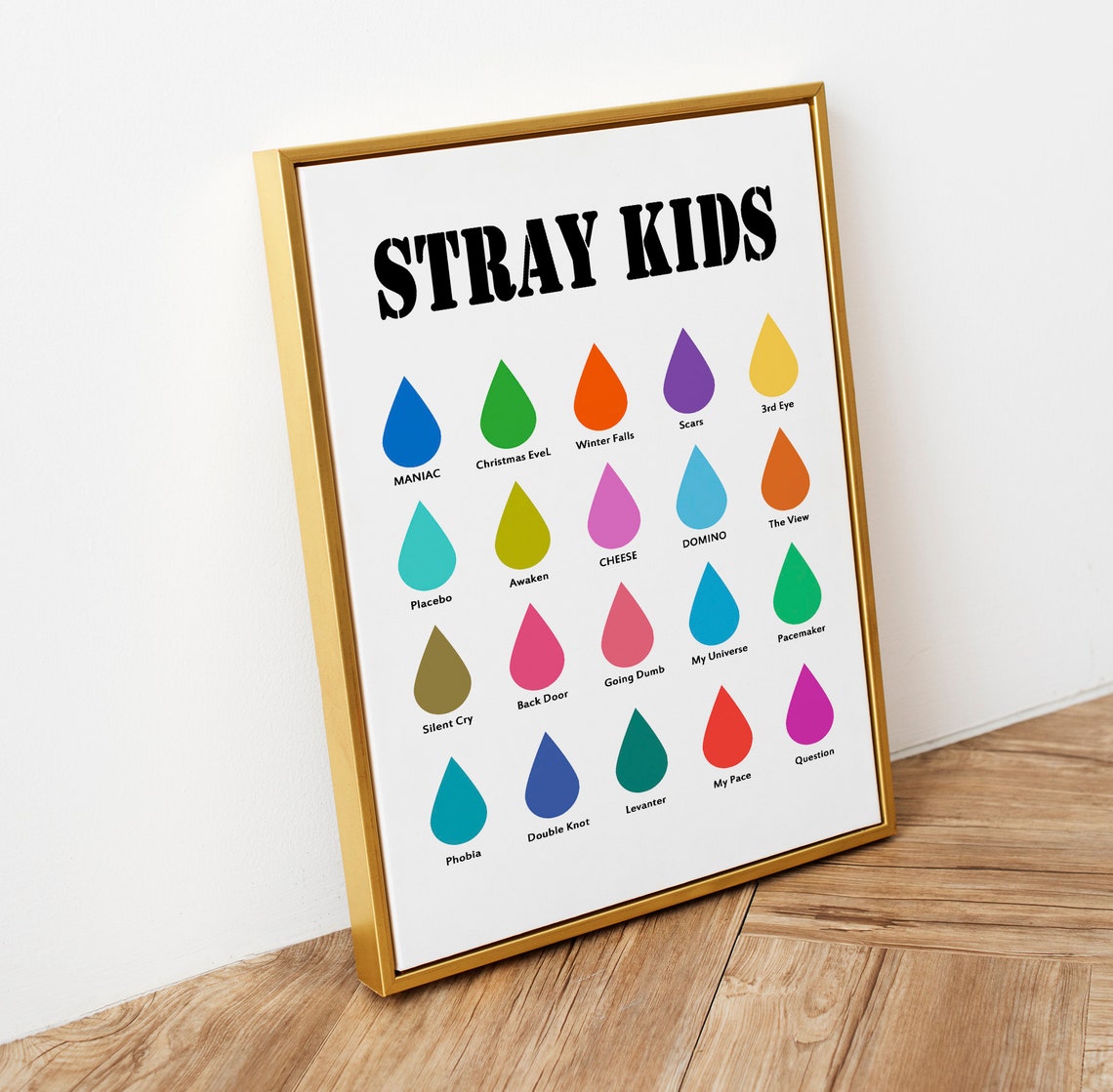 Stray Kids Color Palette Print Stray Kids Poster Stray Kids Etsy