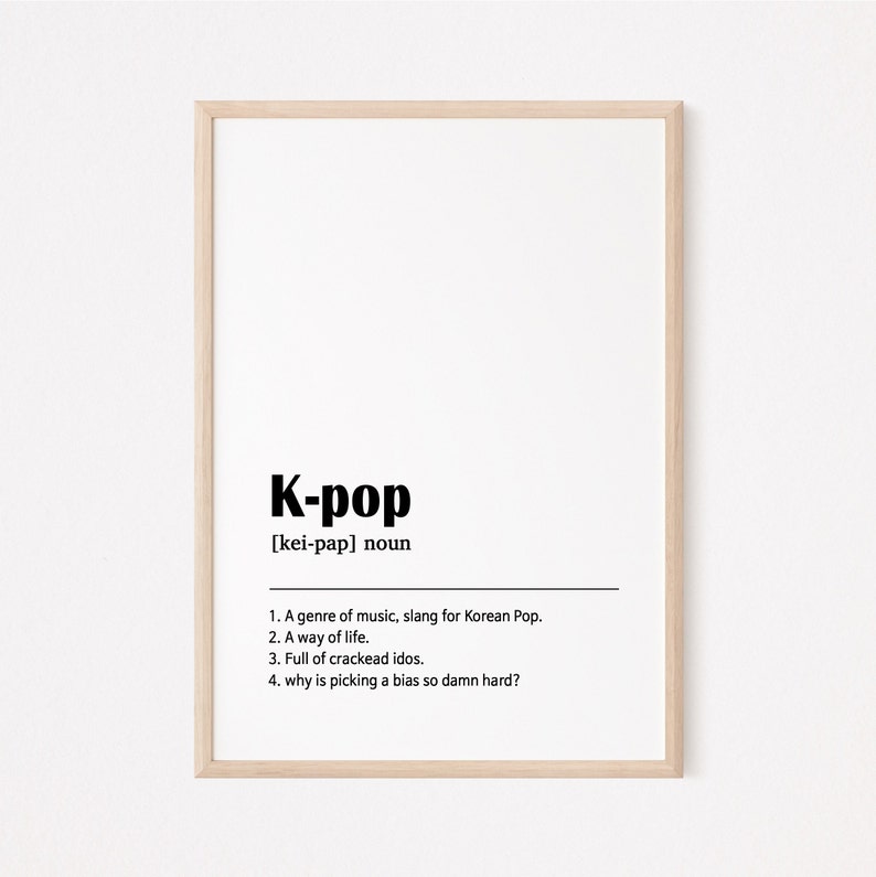 Kpop Kpop Print Bts Poster Kpop Definition Kpop Wall Etsy