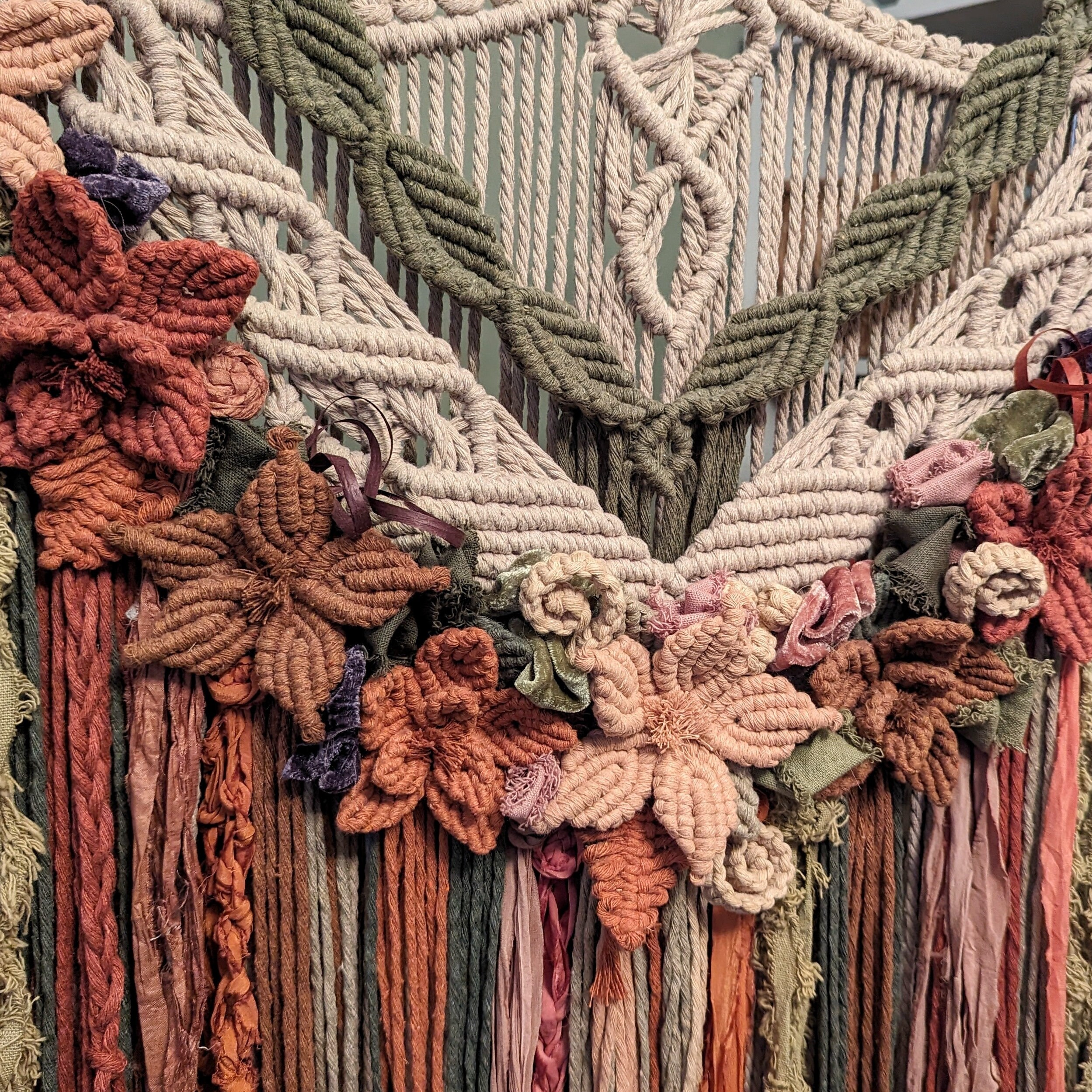 Extra Large Floral Macrame Wall Hanging Statement Piece Boho Etsy