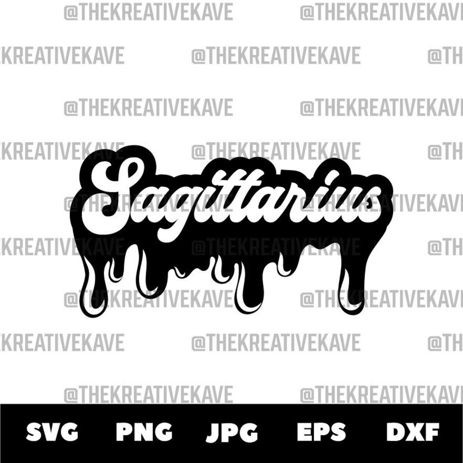 Sagittarius Drip Letters for Astrology Lovers Zodiac SVG Etsy