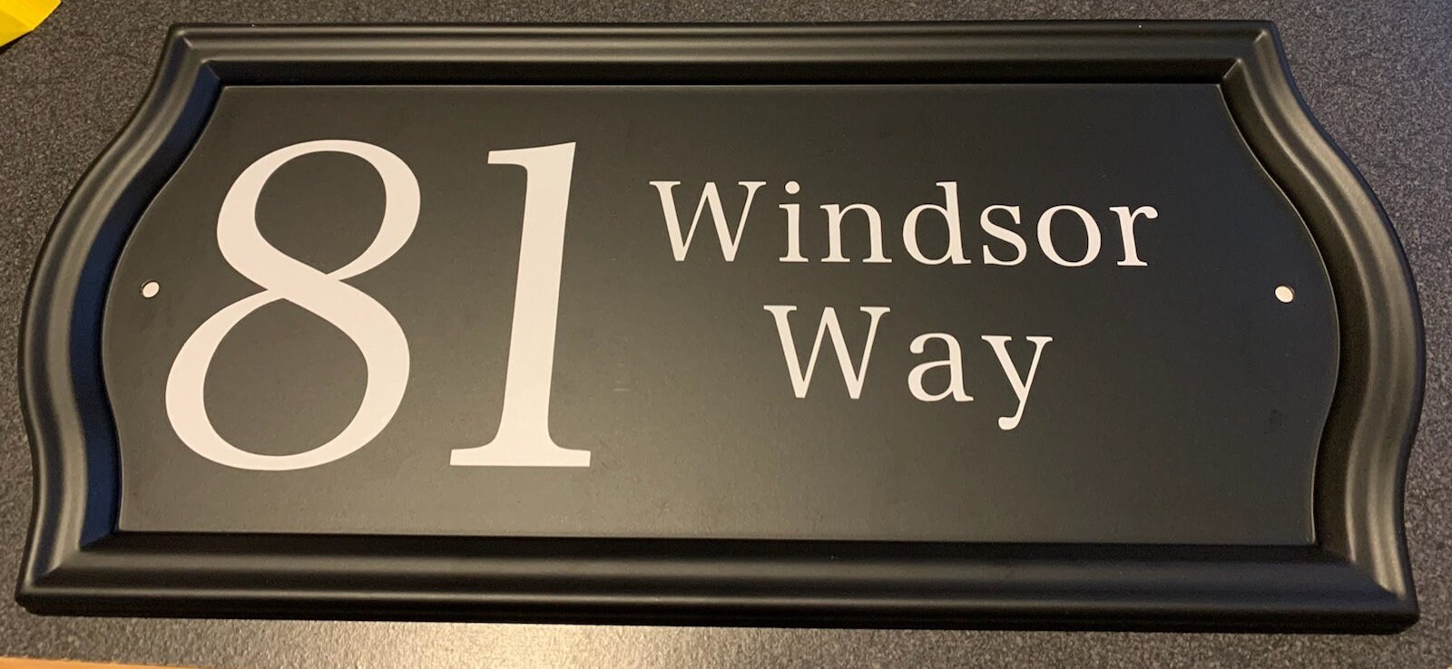Steel address plaque with vinyl decals Etsy