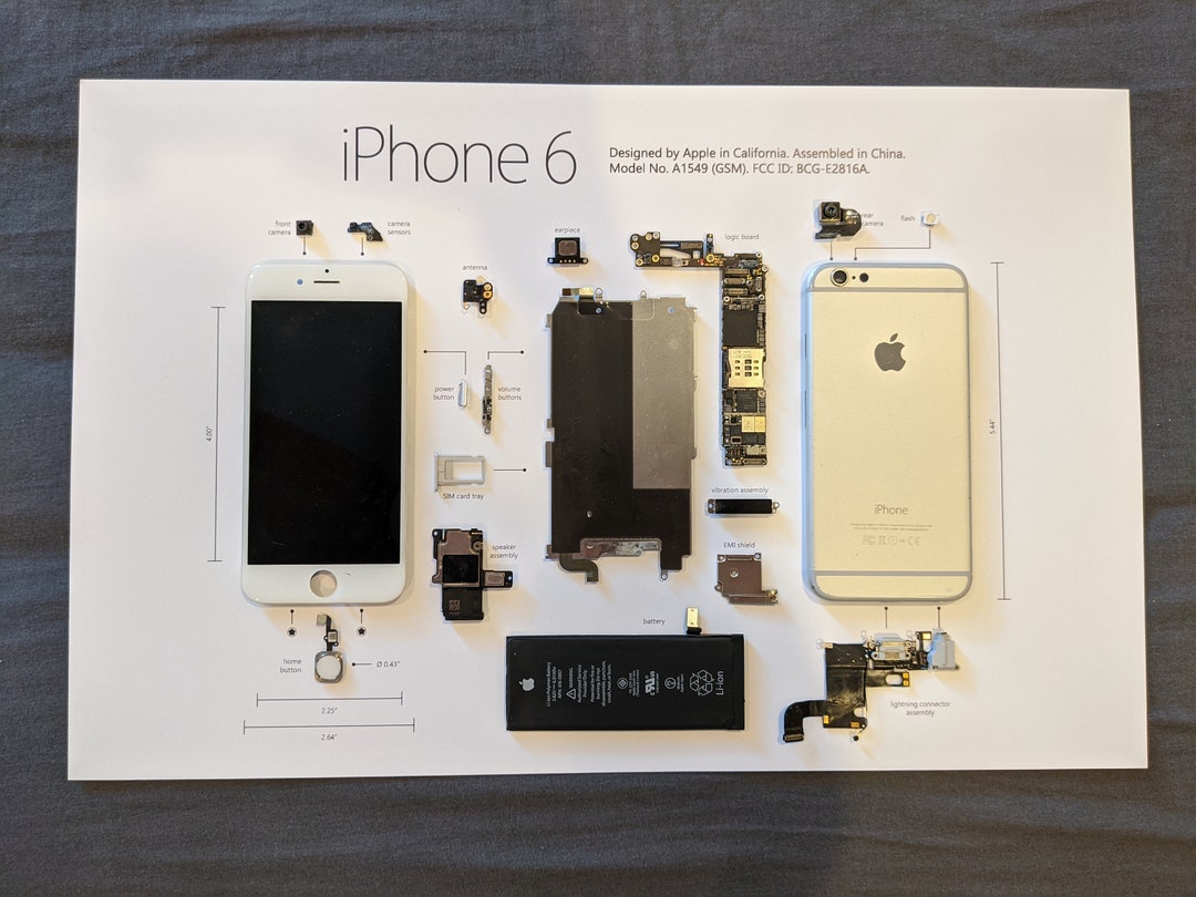 Printable PDF iPhone 6 for Deconstructing Your Own iPhone - Etsy