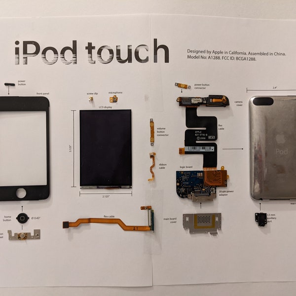 Printable PDF iPod Touch 2nd Gen for deconstructing your own iPod