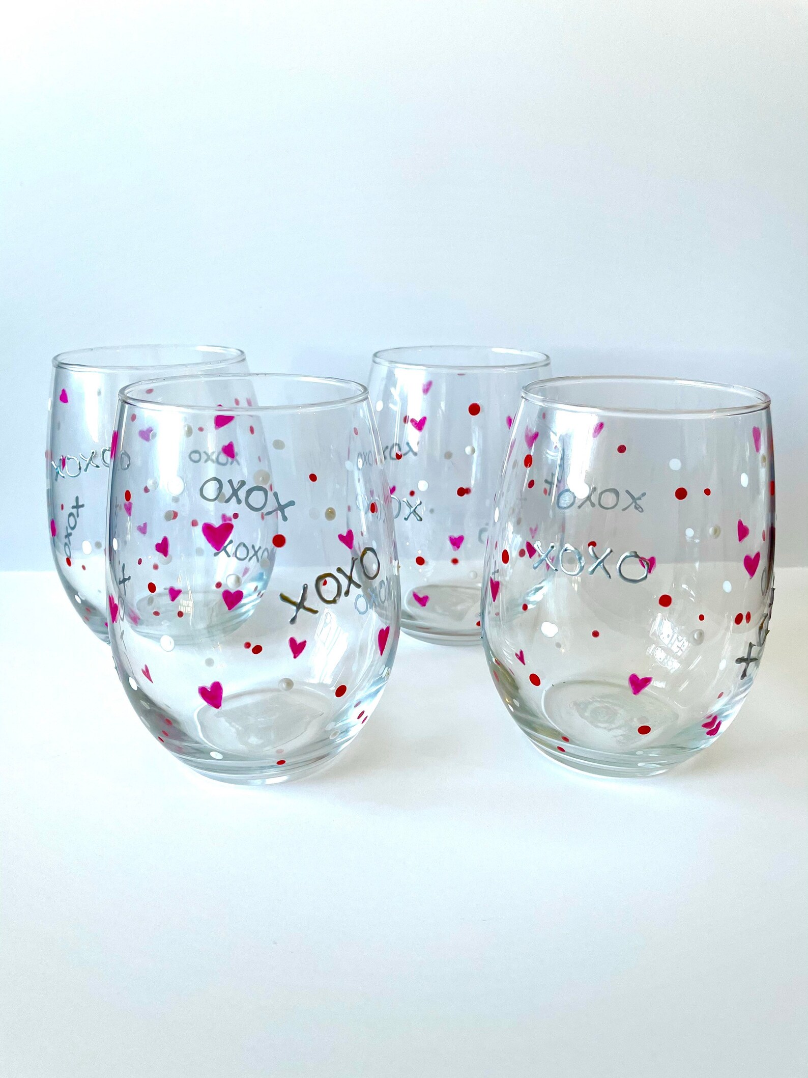 Stemless Drink Glasses Valentines Day Etsy