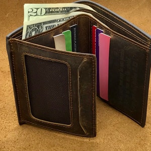 CARTERAS TRIFOLD para HOMBRES, Cartera triple de cuero para hombres, Cartera personalizada para hombres, Cartera de cuero con mucho dinero, Cartera Rfid