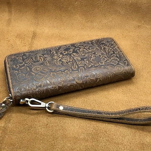 Cartera de cuero, ORGANIZADOR DE BILLETERAS DE MUJER, Cartera de mujer, Cartera larga, Cartera de cuero, Cartera con cremallera, Cartera de pulsera, Cartera de flores
