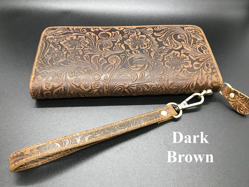 Valentines Day Gift Minimalist Leather Wallet Zipper Wallet Etsy