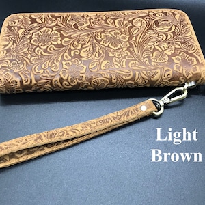 Cartera de cuero, ORGANIZADOR DE BILLETERAS DE MUJER, Cartera de mujer, Cartera larga, Cartera de cuero, Cartera con cremallera, Cartera de pulsera, Cartera de flores