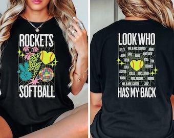 Softball Team Fundraiser Shirt, Cute Softball Team Tee, Team Fundraiser, Tees for Softball Team, Customized Team Shirt, Look Who Has My Back