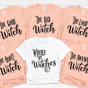 Where My Witches At?, Cute Halloween Tees, Funny Halloween Shirts, Halloween Party Top, Basic Witch, Halloween Bachelorette Party, Sorority bild 2