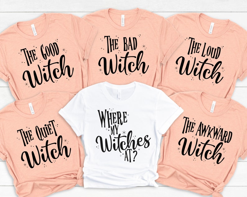 Where My Witches At?, Cute Halloween Tees, Funny Halloween Shirts, Halloween Party Top, Basic Witch, Halloween Bachelorette Party, Sorority bild 2