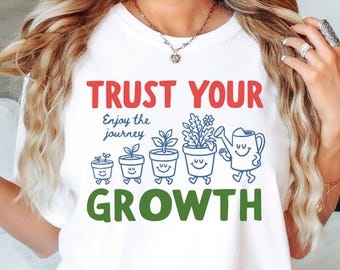 Trust Your Growth Teacher Shirt, Growth Mindset Tee, Comfort Colors 1717, Science Teacher Gift, Back to School, First Day, Teacher Gift