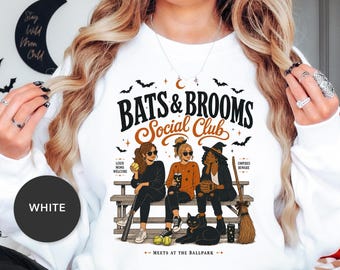 Halloween Softball Mom Shirt, Fall Ball Mom Tee, Bats & Brooms Social Club, October Softball Shirt, Travel Ball Mom