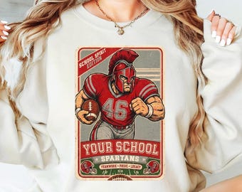Custom Mascot Shirt, School Spirit Tee, Personalized Mascot Sweatshirt, Back To School Shirt, Team Name Shirt, Football Game Day Sweater
