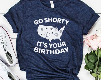 Funny 4th of July Shirt, Go Shorty, Merica, Cute 4th of July Tee, Patriotic TShirt, Women&#39;s USA Tee, Stars and Stripes, Abraham Drinkin