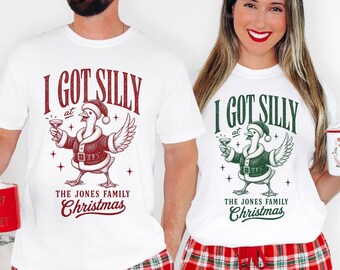 I Got Silly Personalized Shirt, Silly Christmas T Shirt, Custom Event Shirt, Funny Family Christmas Tee, Holiday Party Group Shirts