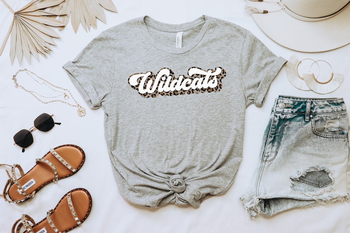 Wildcats Team Shirt Women's Graphic Tee Wildcats Pride | Etsy