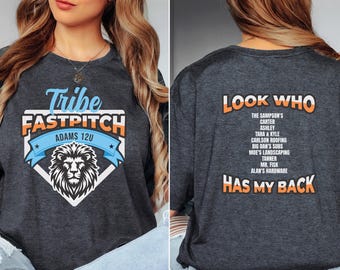 Softball Team Fundraiser Shirt, Cute Softball Team Tee, Team Fundraiser, Tees for Softball Team, Customized Team Shirt, Look Who Has My Back