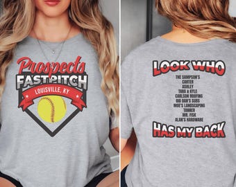 Softball Team Fundraiser Shirt, Cute Softball Team Tee, Team Fundraiser, Tees for Softball Team, Customized Team Shirt, Look Who Has My Back