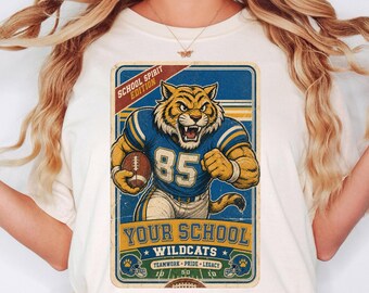 Custom Mascot Shirt, School Spirit Tee, Personalized Comfort Colors® Shirt, Back To School Tee, Team Name T-Shirt, Football Game Day Shirt