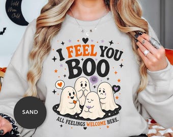 I Feel You Boo Halloween Shirt, School Psychologist Tee, Child Therapist, SPED Teacher Halloween Shirt, Teacher Ghost Shirt, Feelings Gift