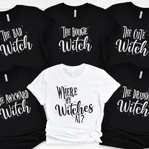 Where My Witches At?, Cute Halloween Tees, Funny Halloween Shirts, Halloween Party Top, Basic Witch, Halloween Bachelorette Party, Sorority bild 4