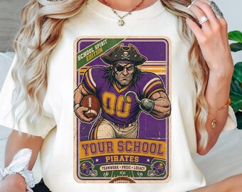 Custom Mascot Shirt, School Spirit Tee, Personalized Comfort Colors® Shirt, Back To School Tee, Team Name T-Shirt, Football Game Day Shirt