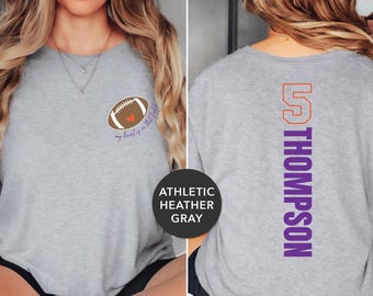 Football Mom, My Heart is on that Field, Football Mom Shirt, Gift for Mom, Football Mama, Club Football, Game Day Tee, Custom, Personalized