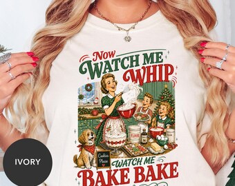 Christmas Baking Shirt, Funny Baker Christmas Tee, Retro Holiday Shirt, Christmas Cookie Baking Tee, Holiday Baker Gift, Comfort Colors