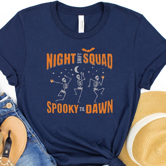 Night Shift Shirt, Halloween Night Shift Nurse TShirt, Night Shift Squad Shirts, Funny Nursing T-Shirt, Spooky ER Nurse Tee, Hospital Staff