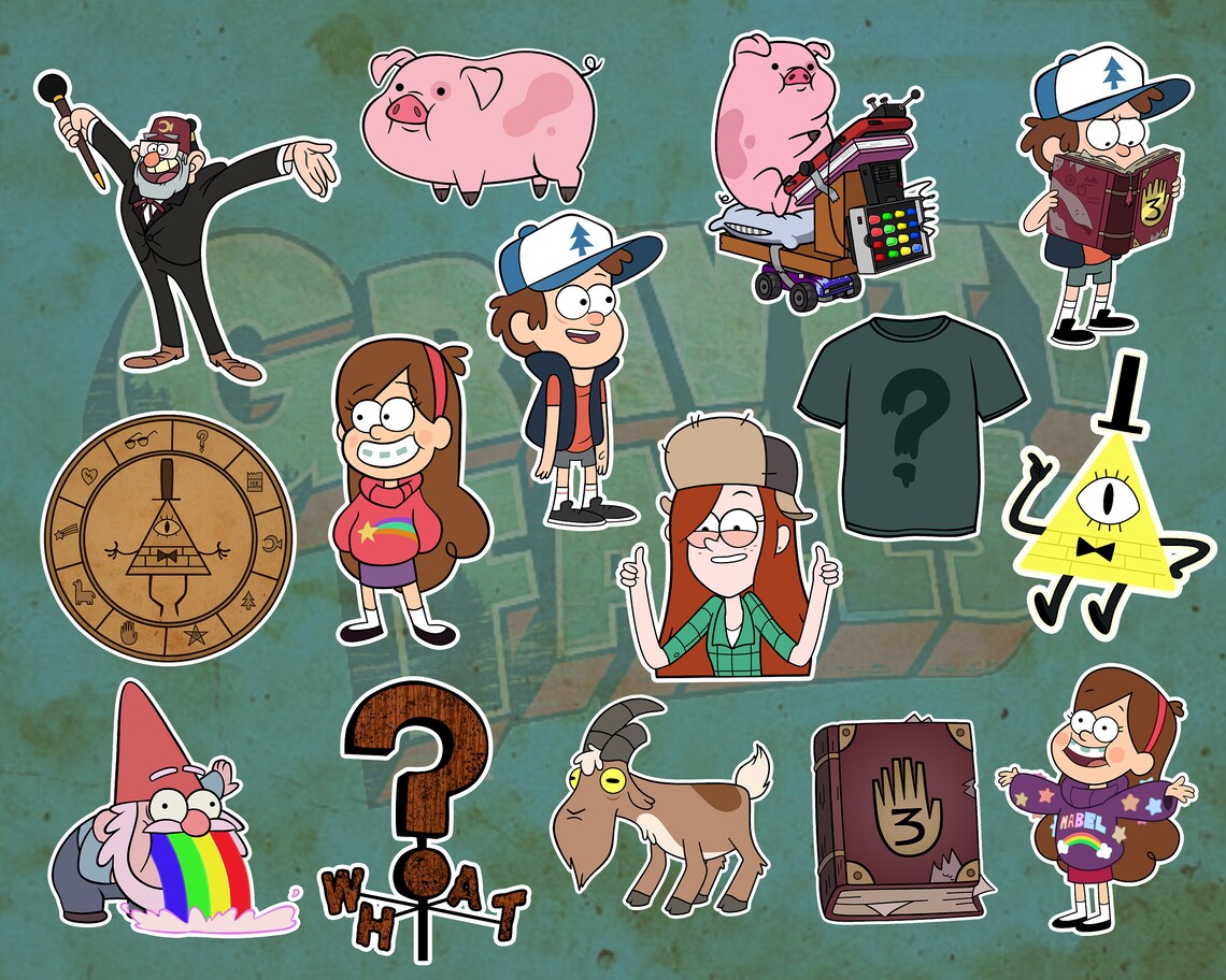 Gravity Falls Sticker 15er Set wasserfester Sticker | Etsy