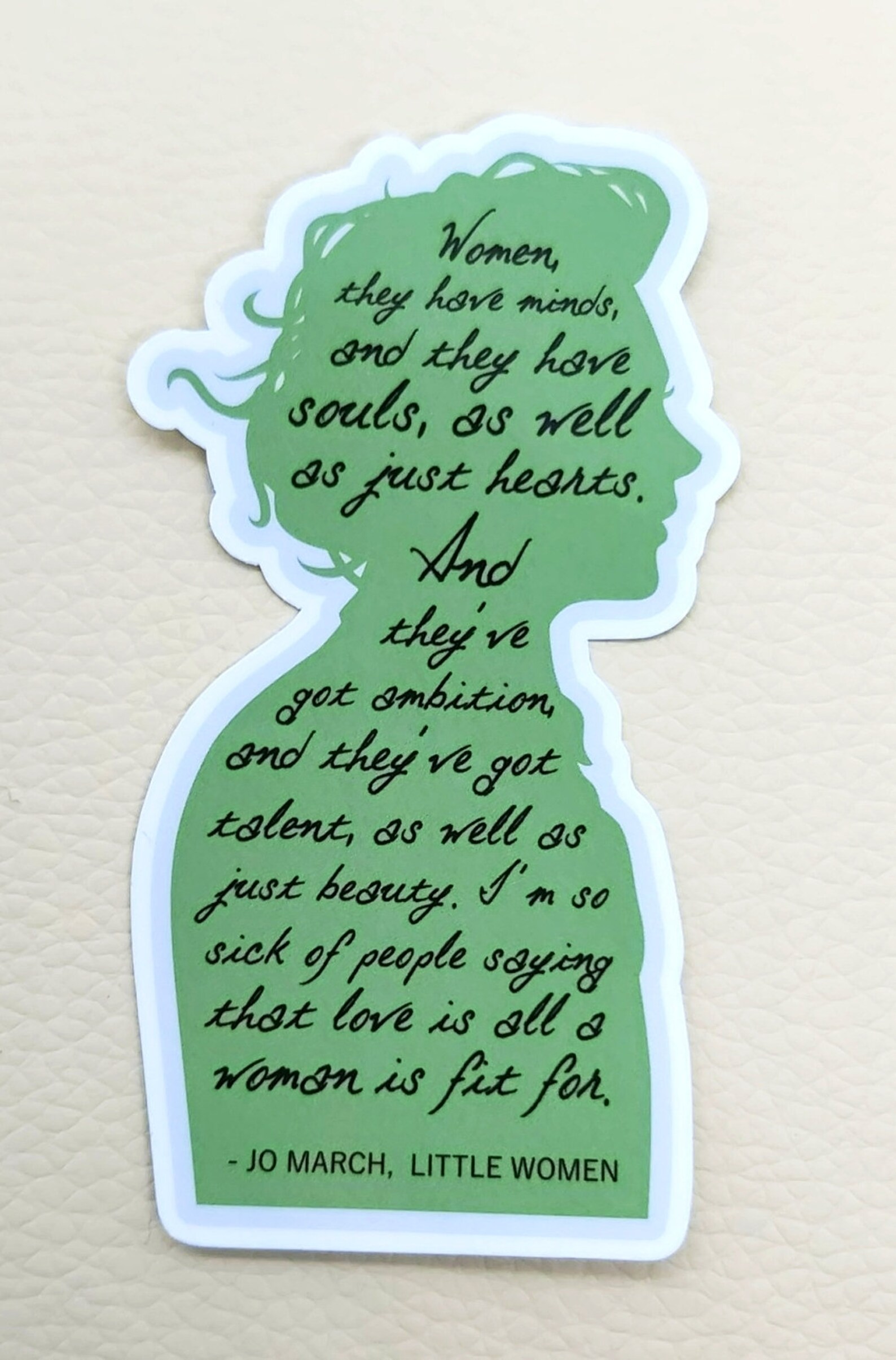 Little women Jo March quote waterproof glossy sticker | Etsy