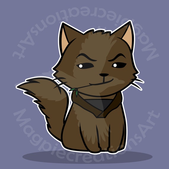 Avatar the last airbender waterproof Sokka cat sticker