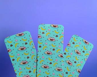 Banana split - Glossy 2x8 inch ice cream bookmark