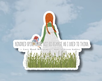 Anne of green gables kindred spirits waterproof glossy vinyl sticker